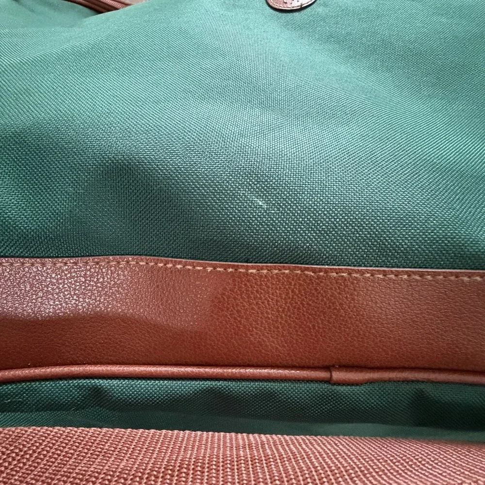 VTG Ralph Lauren Large Travel Shoulder Duffel Bag Classic Green & Brown NEW